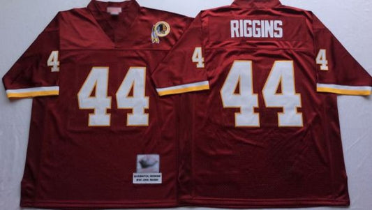 W.Redskins Retro Football Jersey #44 John Riggins jersey Red All Stitched W.Football Team