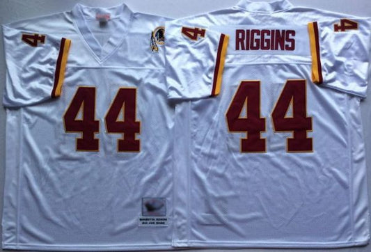 W.Redskins Retro Football Jersey #44 John Riggins jersey White All Stitched W.Football Team