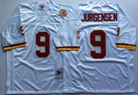 W.Redskins Retro Football Jersey #9 JURGENSEN jersey White All Stitched W.Football Team