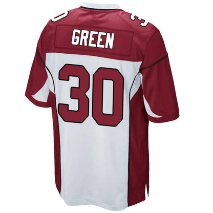 A.Cardinal #30 Marshay Green White Game Stitched American Football Jerseys