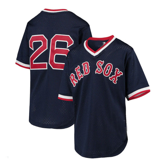 Boston Red Sox  #26 Wade Boggs Mitchell & Ness Cooperstown Collection Mesh Batting Practice Jersey - Navy Baseball Jerseys
