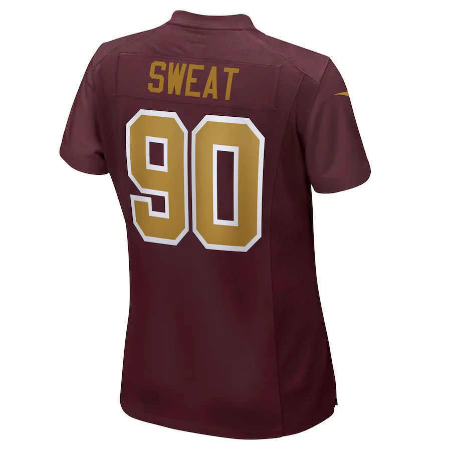 W.Football Team #90 Montez Sweat Burgundy Game Jersey Stitched American Football Jerseys