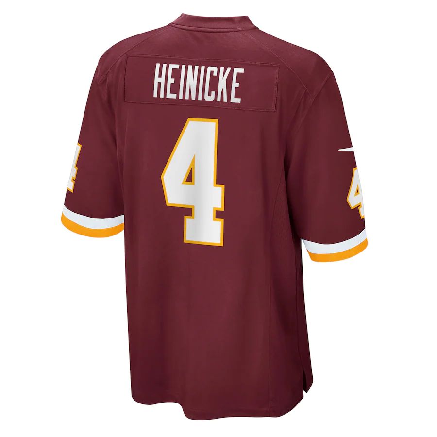 W.Football Team #4 Taylor Heinicke Burgundy Team Game Jersey Stitched American Football Jerseys