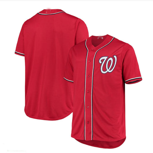 Washington Nationals Big & Tall Alternate Replica Team Jersey - Red Baseball Jerseys