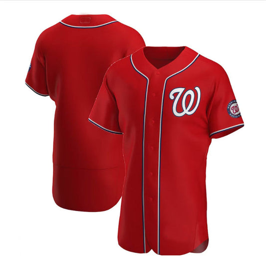 Washington Nationals Alternate Authentic Team Jersey - Red Baseball Jerseys