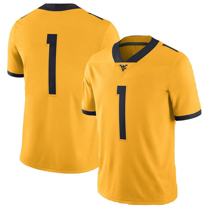 W.Virginia Mountaineers Alternate Game Jersey - Gold American College Jerseys