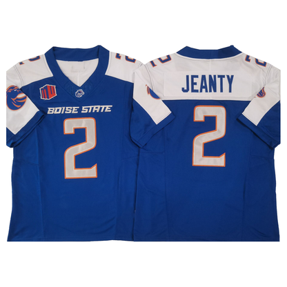 B.State Broncos #2 Ashton Jeanty White Blue Football Vapor F.U.S.E. Limited Jersey Stitched American College Jerseys