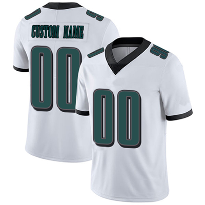 Custom Philadelphia Eagles White Stitched American Football Limited Jersey
