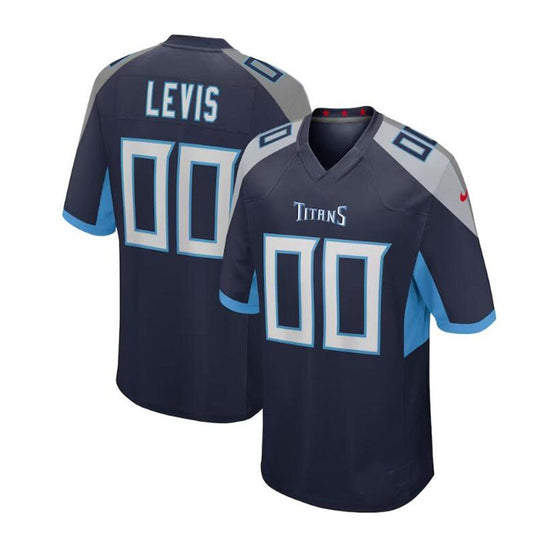 T.Titans #00 Will Levis 2023 Draft Pick Game Jersey - Navy Stitched American Football Jerseys