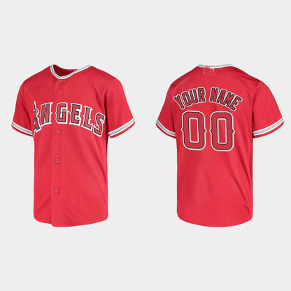 Custom Los Angeles Angels Red Replica Jersey Stitched Baseball Jerseys