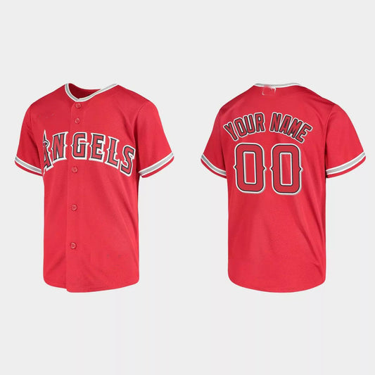 Custom Los Angeles Angels Red Replica Jersey Stitched Baseball Jerseys
