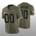 Custom B.Bills ACTIVE PLAYER 2022 Olive KLUNKIM Salute To Service Limited Stitched Jersey