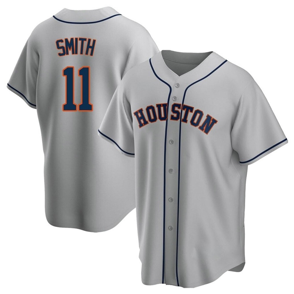 Houston Astros #11 Cam Smith Player Gray KLUNKIM Home Game Stitched Jerseys