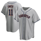 Houston Astros #11 Cam Smith Player Gray KLUNKIM Home Game Stitched Jerseys