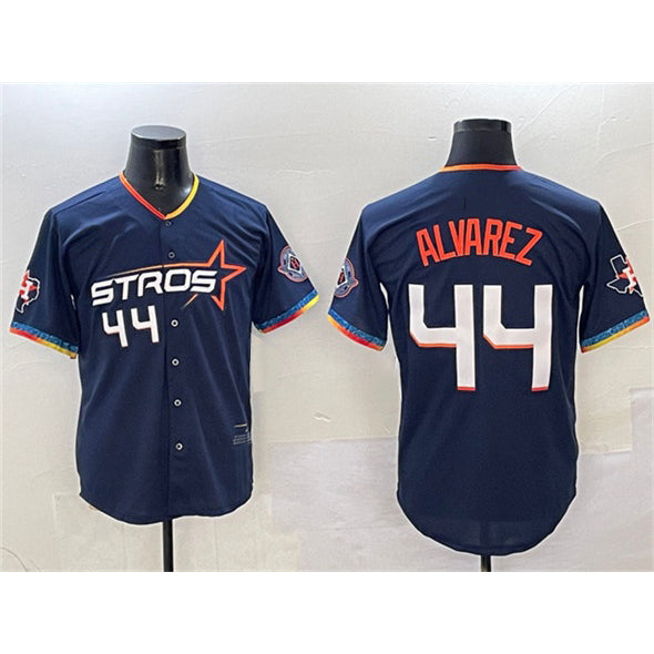 Houston Astros #44 Yordan Alvarez Navy KLUNKIM 2025 City Connect With Texas Patch Limited Stitched Jersey