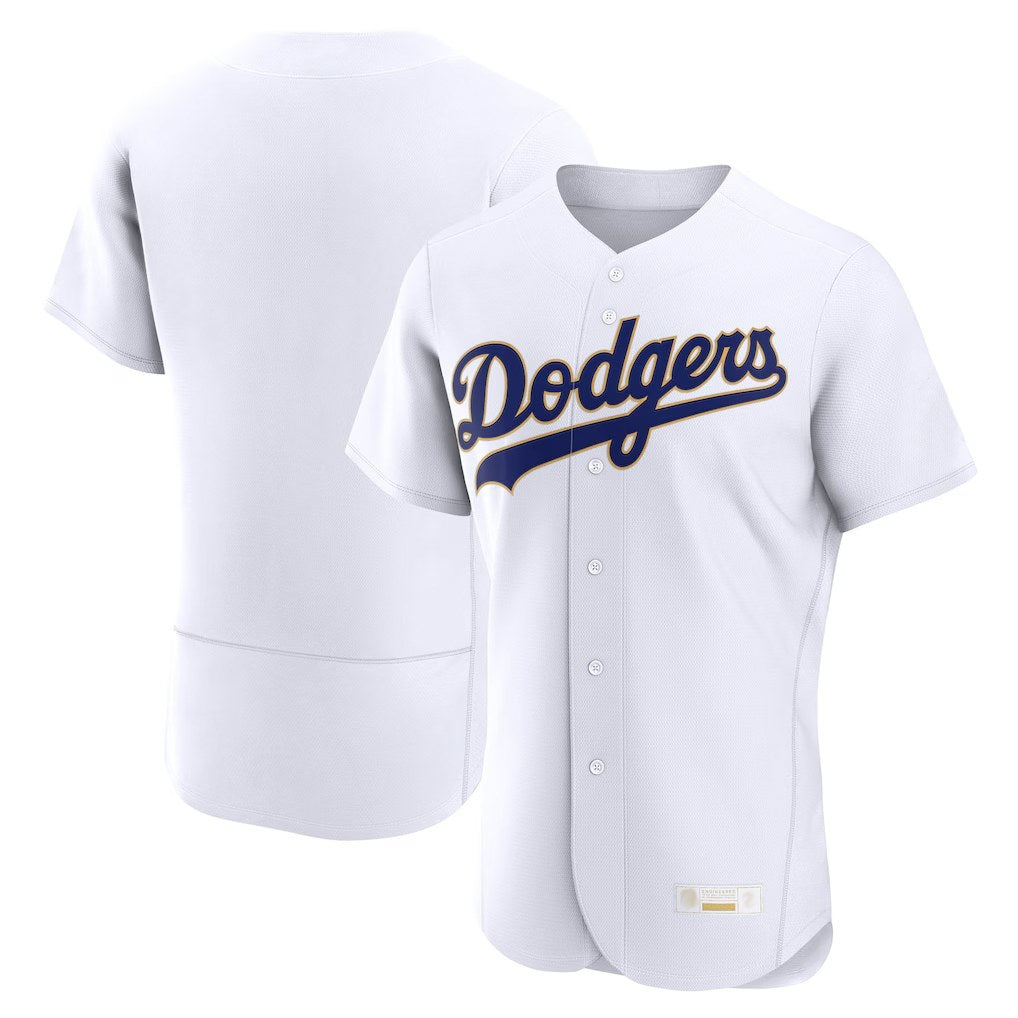 Los Angeles Dodgers Blank Player Gold White KLUNKIM 2026 Collection Stadium Limited Elite Stitched Jerseys