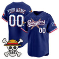Custom Texas Rangers x One Piece Royal KLUNKIM Vapor Premier Limited Jersey - Stitched