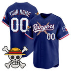 Custom Texas Rangers x One Piece Royal KLUNKIM Vapor Premier Limited Jersey - Stitched