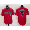 Arizona Diamondbacks #7 Corbin Carroll Red KLUNKIM 2024 Cool Base Stitched Jersey