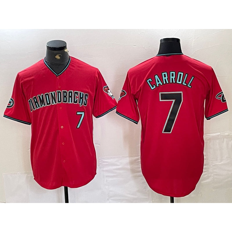 Arizona Diamondbacks #7 Corbin Carroll Red KLUNKIM 2024 Cool Base Stitched Jersey