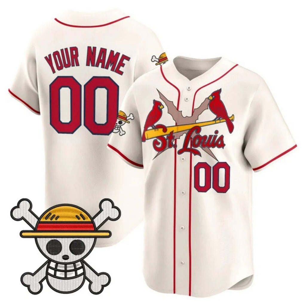 Custom St. Louis Cardinals x One Piece Cream KLUNKIM Vapor Premier Limited Jersey - Stitched