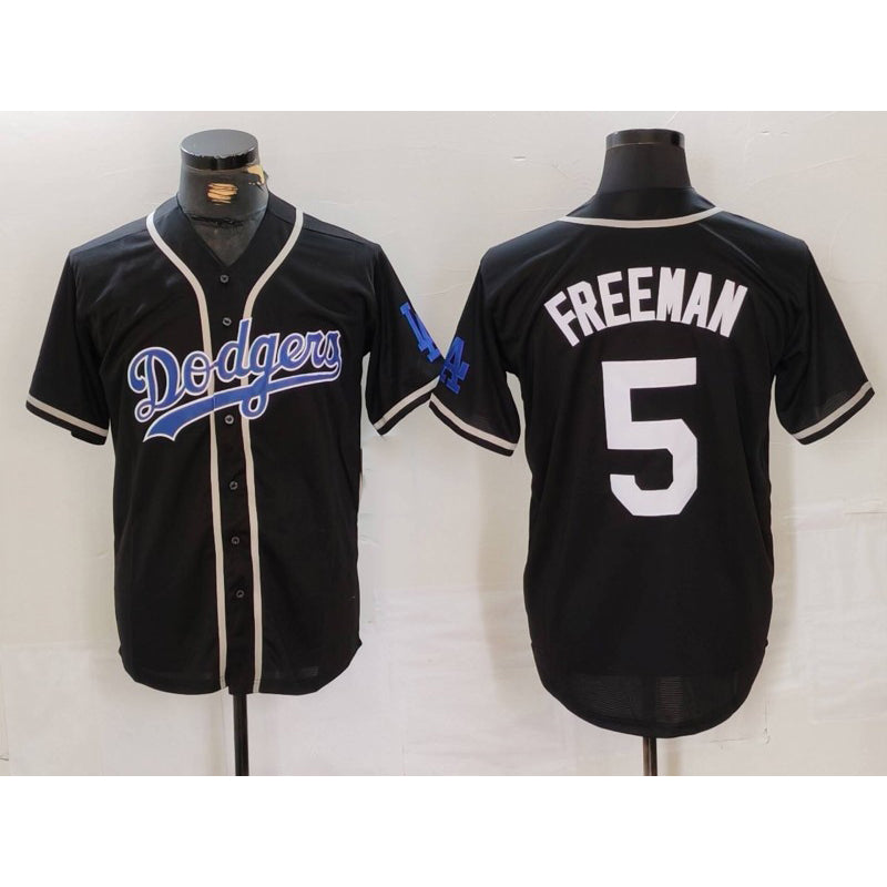 Los Angeles Dodgers #5 Freddie Freeman Black KLUNKIM Cool Base With Patch Stitched Jersey