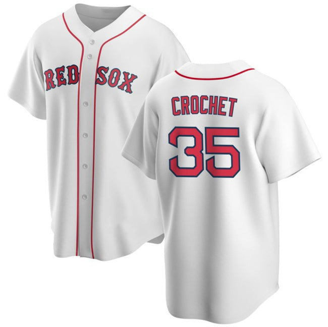 Boston Red Sox #35 Garrett Crochet White KLUNKIM 2024 Cool Base Stitched Jersey