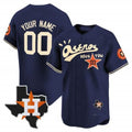 Custom Houston Astros Cactus Jack Style Vapor Premier Limited Jersey - Navy KLUNKIM