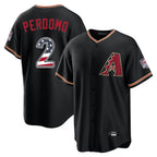Arizona Diamondbacks #2 Geraldo Perdomo Player Black KLUNKIM USA 250 Fourth of July Game Home Stitched Jerseys