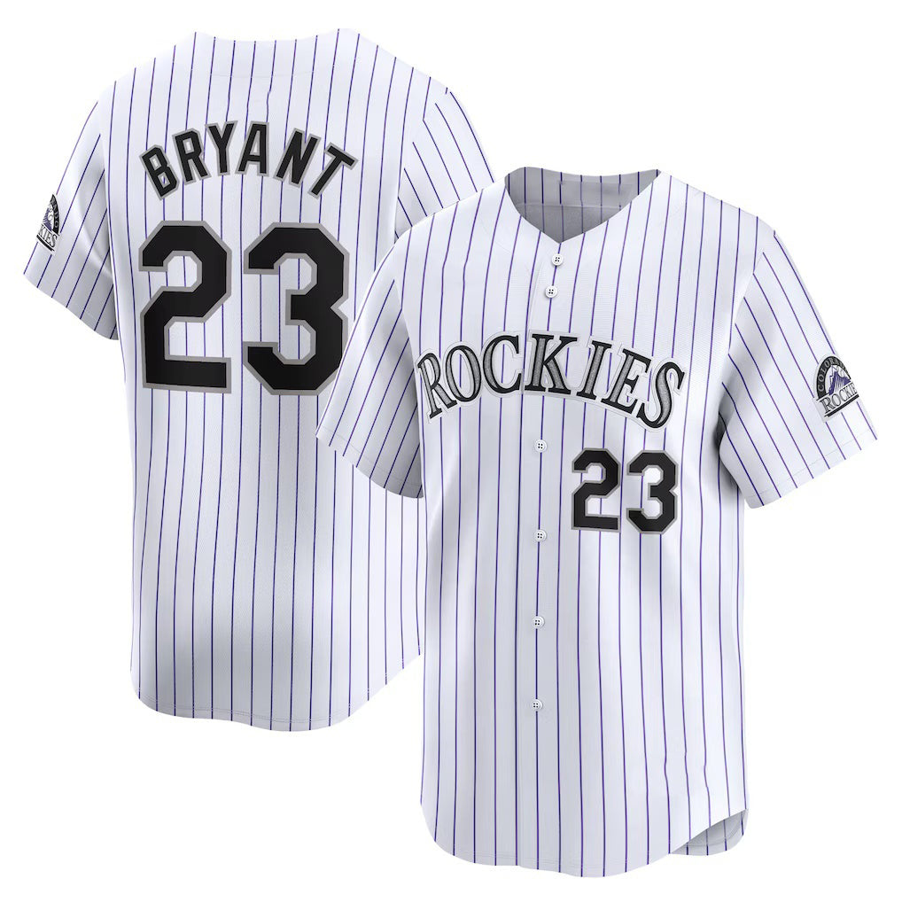 Colorado Rockies #23 Kris Bryant White KLUNKIM Home Limited Player Jersey