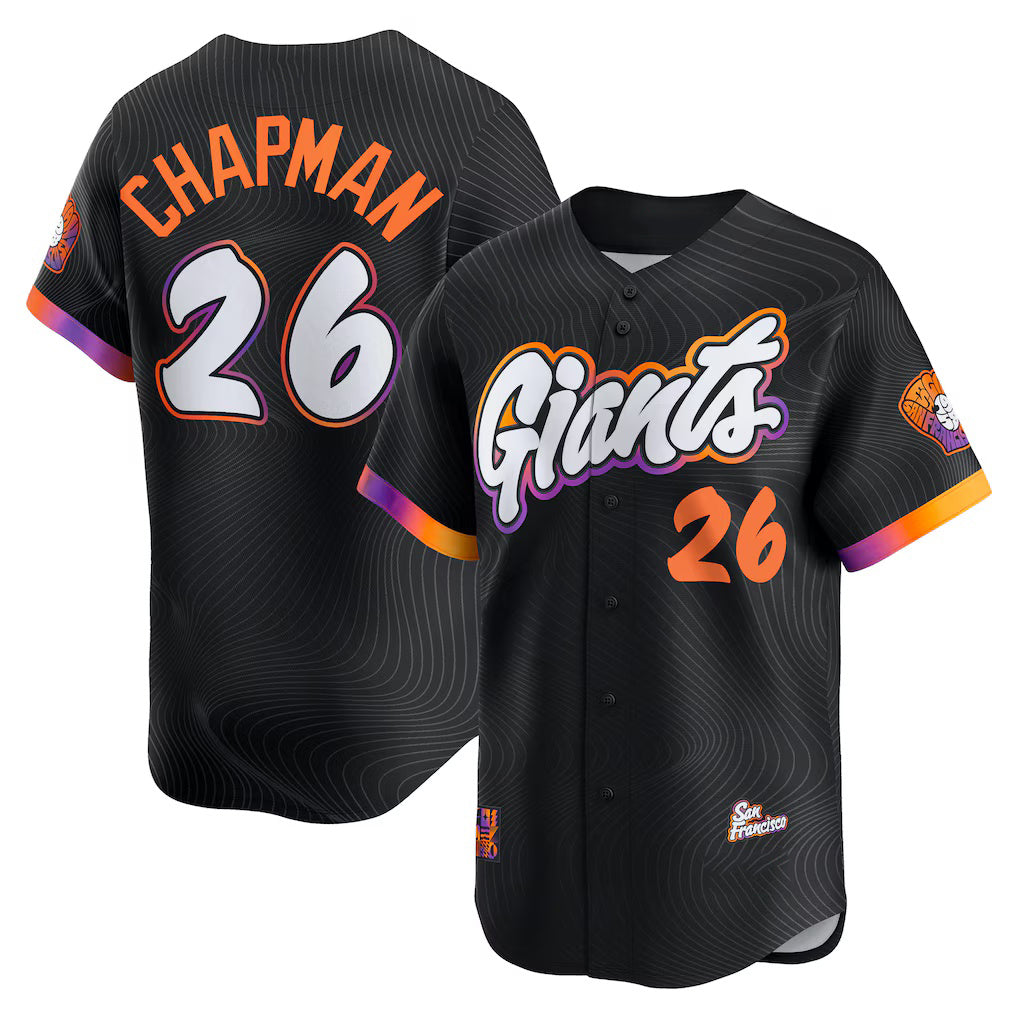San Francisco Giants #26 Matt Chapman Black KLUNKIM Anthracite 2025 City Connect Limited Jersey