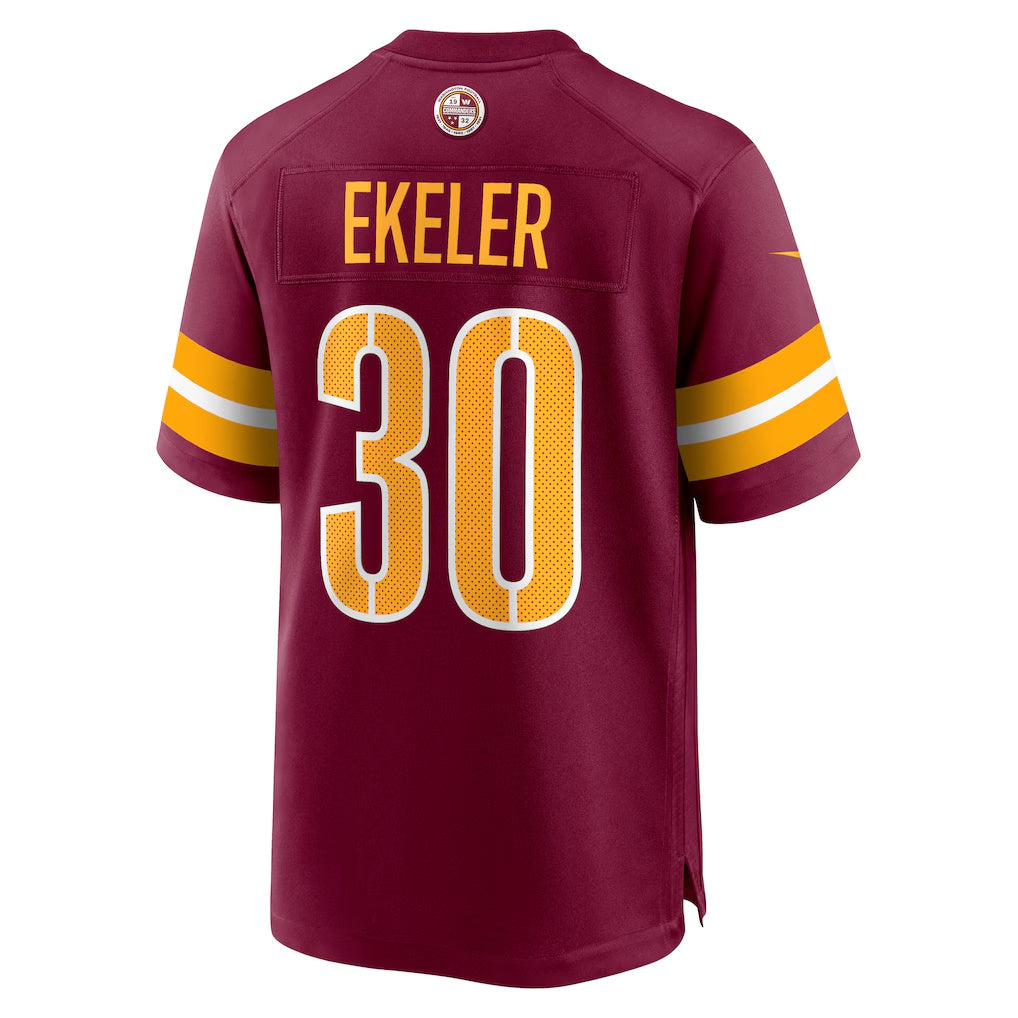 W.Commanders #30 Austin Ekeler Burgundy KLUNKIM Game Jersey