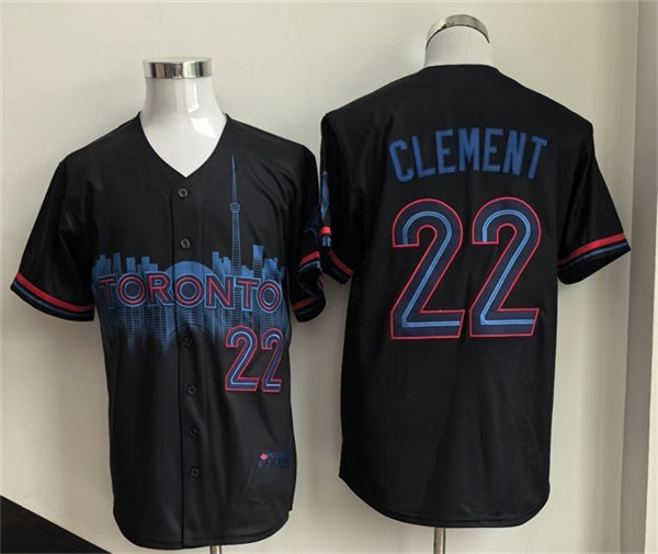 Toronto Blue Jays #22 Ernie Clement Navy KLUNKIM 2024 City Connect Limited Stitched Jersey