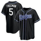 Los Angeles Dodgers #5 Freddie Freeman Black KLUNKIM Lights Out Limited Stitched Jersey