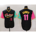 San Diego Padres #11 Yu Darvish Black KLUNKIM Player Number Fashion Jersey