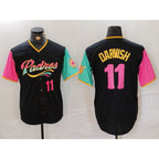 San Diego Padres #11 Yu Darvish Black KLUNKIM Player Number Fashion Jersey