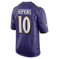 B.Ravens #10 DeAndre Hopkins Purple KLUNKIM Team Game Jersey