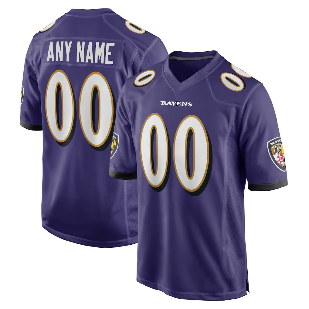 Custom B.Ravens Purple KLUNKIM Game Jersey