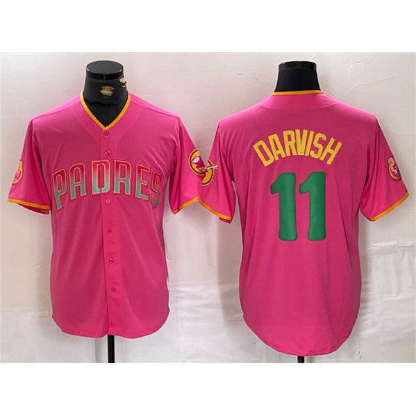 San Diego Padres #11 Yu Darvish Pink KLUNKIM Cool Base Stitched Jersey