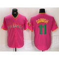San Diego Padres #11 Yu Darvish Pink KLUNKIM Cool Base Stitched Jersey