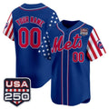 Custom New York Mets America 250 Edition Vapor Premier Limited Royal KLUNKIM Stitched Jerseys