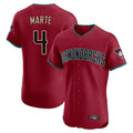 Arizona Diamondbacks #4 Ketel Marte Player Red KLUNKIM Limited Elite Home Game Stitched Jerseys