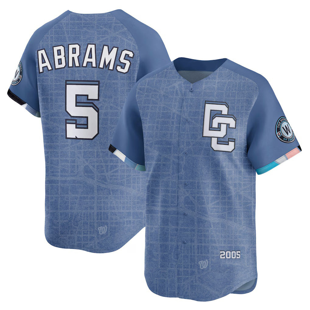 Washington Nationals #5 CJ Abrams Blue KLUNKIM 2025 City Connect Limited Jersey