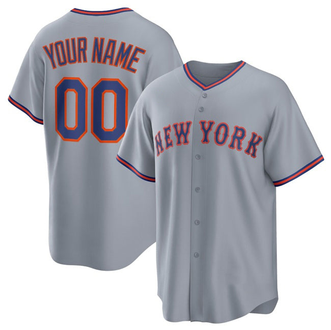 Custom New York Mets Active Player Gray KLUNKIM 2025 Limited Stitched Jersey