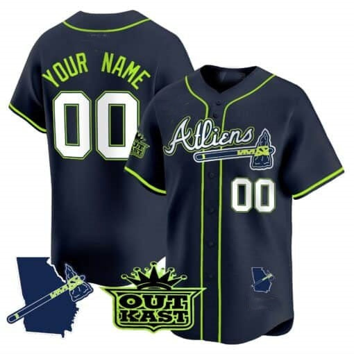 Custom Atlanta Braves Atliens Vapor Premier Limited Jersey V2 ¨C All Stitched-Navy KLUNKIM