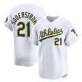 Oakland Athletics #21 Tyler Soderstrom White KLUNKIM Home Limited Player Jersey