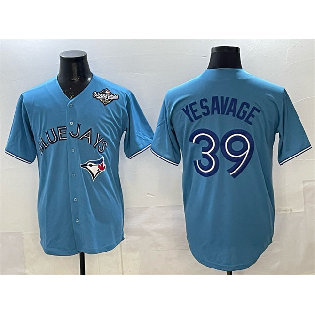Toronto Blue Jays #39 Trey Yesavage Blue KLUNKIM 2025 World Series Home Cool Base Stitched Jersey