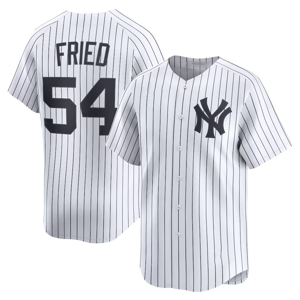 New York Yankees #54 Max Fried White KLUNKIM Home Limited Player Jersey 2