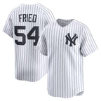 New York Yankees #54 Max Fried White KLUNKIM Home Limited Player Jersey 2