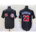 Chicago Cubs #23 Ryne Sandberg Black KLUNKIM Limited Stitched Jersey
